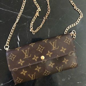 Vintage Louis Vuitton Monogram Wallet with Chain